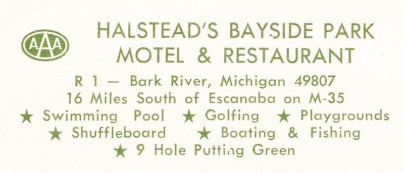 Halsteads Bayside Park Motel & Restaurant - Postcard